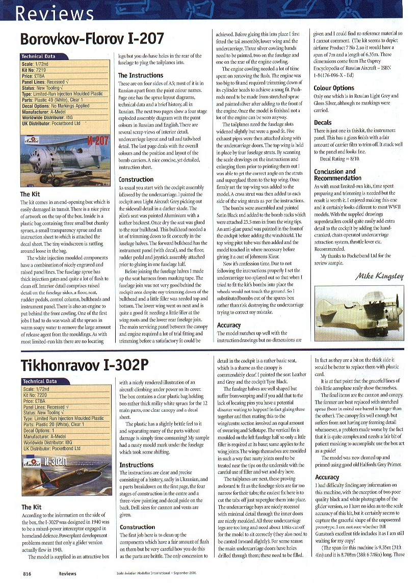 Scale Aviation Modeller International 2001-09